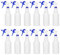 PATIKIL 750ml/24oz Plastic Spray Bottles, 12pcs Adjustable Nozzle Leak Proof Empty Water Mist Stream Sprayer for Cleaning Solutions Plants Hair, Blue
