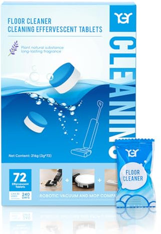 YGY Floor Cleaning Effervescent Tablets,Compitable with Wet Dry Vacuum Mop，Cleaning Solution Refill-72 Cleansing Tablets