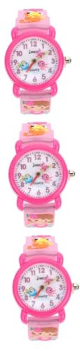 LIFKOME 3 Stück Kinderuhr Mit Meerjungfrau Muster Armbanduhr Meerjungfrau Muster Cartoon Kinderuhr Kinder Meerjungfrau Uhr Kinder Meerjungfrau Uhr Kinderuhr Cartoon Uhr