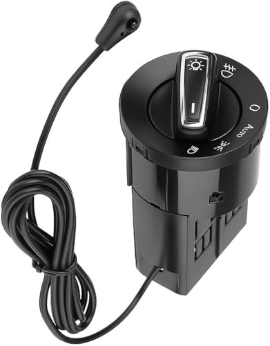 ANBOO Scheinwerferschalter mit Lichtsensormodul für V-W T5 Golf 5 Golf 4 Bora Jetta Passat Polo Automatischer Lichtschalter 5ND941431B Auto Scheinwerferschalter Zubehör 1C0941531A 1C0941531