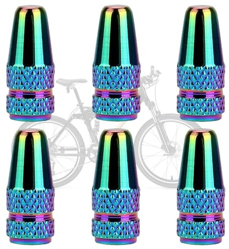 6 stücke Fahrrad Ventilkappen, Französisch Staubschutzkappen Französisch Ventilkappen, Fahrradstaubkappen, Bike Rad Reifen Ventil Abdeckungen, Französisch Kappe Staubschutzhüllen