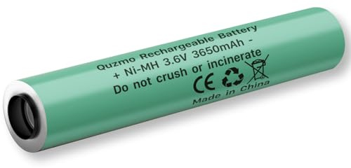 Quzmo 75375 Rechargeable Batteries, 3.6V 3650mAh Ni-MH Battery for Streamlight Stinger Parts XT, DS, LED HP, 75175 75300 75500 75810 76000 76300 PolyStinger, Pelican M9 Flashlight 1-Pack