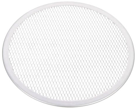 Homoyoyo Rundes Pizzablech 26 Cm Mit Gelochtem Gitter – Nahtlose Antihaft-Pizzapfanne Für Perfekte Ergebnisse in Der Küche Oder Im Restaurant – Ideal Für Tiefkühlpizza Und Frische Pizzen