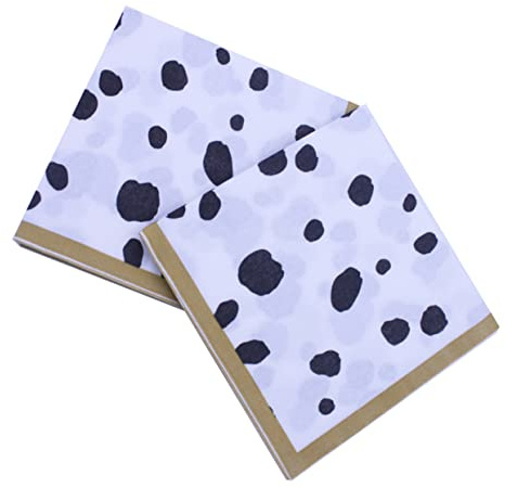 WRITWAA 40blätter Kuh Servietten Einwegservietten Bedruckte Papierservietten Mit Kuhmuster Party-papierservietten Packung
