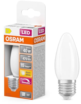 Osram LED Superstar Classic B 40 Filament DIM 2700 K 3,4 W | LED Superstar Classic B 40 Filament DIM, LED Lamps, Weiß, 35 mm dia, 15000 h, 1-Pack