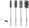 4pcs Wire Brush, Stainless Steel Twisted Bore Brush with 1/4 Hex Shank for Power Drill Impact Driver & Tube Cleaning, 3/8'' 1/2'' 3/4'' 7/8'' Diameter