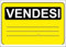 M-ITALY CARTELLO SEGNALETICO - VENDESI CON FONDO GIALLO - Adesivo Extra Resistente, Pannello in Forex, Pannello In Alluminio (Adesivo, 30x42 cm)