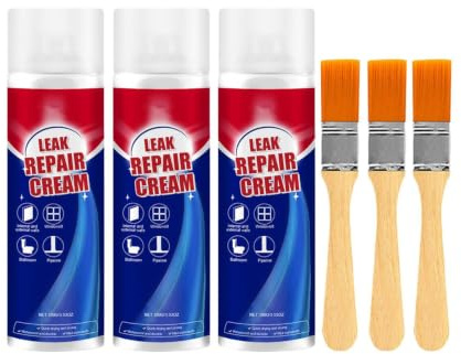 Liquid Anti-Fuites, Lot de 3 Crème Anti-Fuites 100 Ml, Liquid Anti-Fuitess Imperméable En Bombe Pâte Anti-Fuitess Pour Charpentes Et Toitures