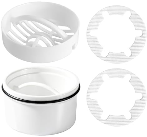 NYVOR Haarsieb Dusche, Ø 70mm Ersatz für Kompatibel mit Viega Tempoplex Modell 6961.99, ab Bj. 2006, Nr. 582982, Duschsieb Abfluss Haare mit Dichtung 2 Abfluss Haarfänger, Geruchsverschluss Dusche