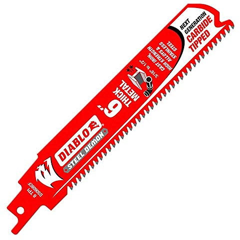 Diablo DS0608CF3 3pk Thick Metal Carbide Tipped Recip Blades 8X 8-Pack