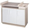 roba breite Wickelkommode inklusiv Wickelansatz, Kinderzimmer 'Olaf', Kommode Weiß/Luna Elm, Wickelhöhe 92.5 cm