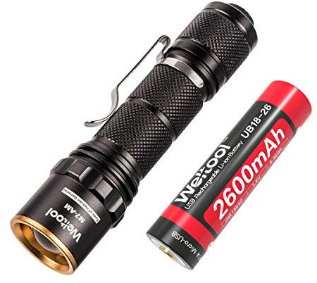 Weltool M7-AM LED Taschenlampe Bernstein, 590nm Orange light Flashlight, Mit Batterie, Tragbare, Kompakt, IPX7 Wasserdicht, für die Nachtsichtfähigkeit, Pilot, Astronomie, Wandern, Lesen