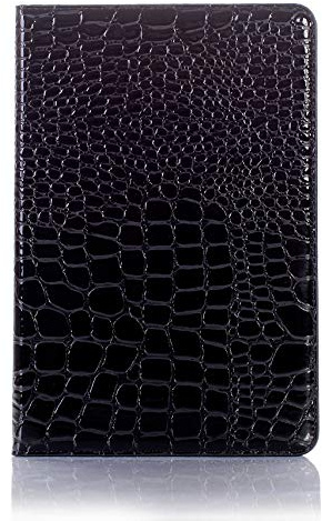 iPad Mini 5. und iPad Mini 4. Gehäuse, DMaos Krokodil Reflector Leder Stand Folio Gehäuse Smart Cover, Auto Sleep und Wake, Protector für iPad Mini 4 und 5 7,9 Zoll – Schwarz