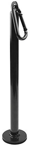 LFJ Gewichtsplatte Ladestift mit Karabiner, Fitness Olympic Weight Plate Loading Pin Home Gym Workout Gewichte Hubhalter Ständer Rack Stahl (Standard Plattenlader)