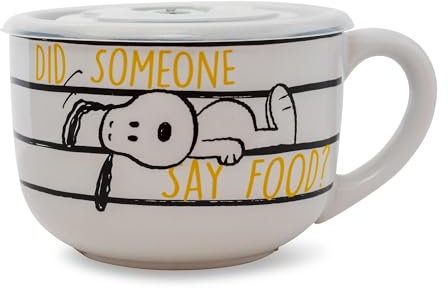 Silver Buffalo PEA486K4 Soup Ceramic Mug, Peanuts Snoopy