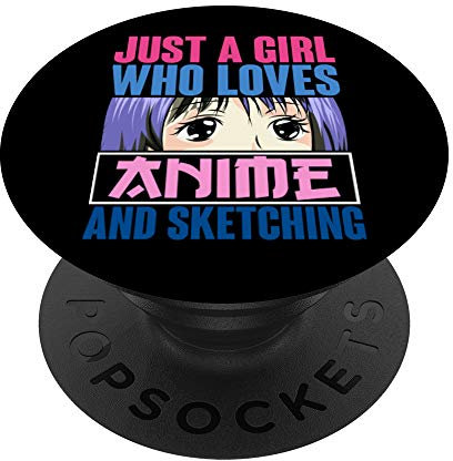 Drawing Sketching Manga Japanese Artist Kawaii Girls Anime PopSockets PopGrip: Swappable Grip for Phones & Tablets