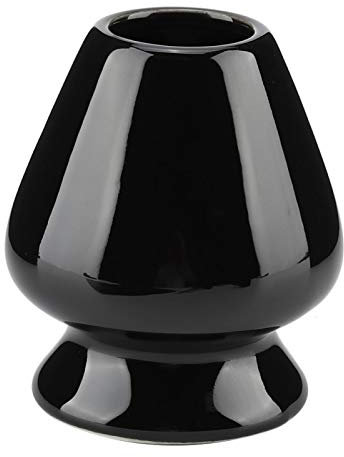 Soporte para batidor de cerámica - Soporte para batidor Matcha de 1 pieza Soporte de cerámica para bambú Matcha Chasen para accesorios de juego de té(negro)