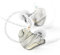 BASN MMCX Triple Driver in-Ear Monitors with Rich Bass, HiFi Stereo IEM Earphones with Upgraded Detachable Cables for Audiophiles Musicians (Porcelain White)