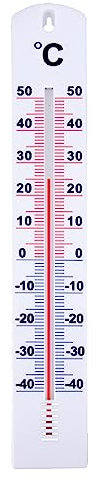 VELAMP Thermomètre intérieur/extérieur en plastique 40cm