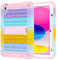 XZC Coque pour iPad (A16) 11e Génération 11Pouces 2025, iPad 10e Gén 10,9 2022, Étui avec Coque Robuste Antichoc avec Porte-Stylo, béquille et bandoulière (Arc-en-Ciel 1)