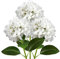 3 hortensias artificiales decorativas blancas con tallo de 63 cm de largo, hortensias de seda de tacto real para el hogar, hotel, oficina, boda, decoración de novia, arreglos florales