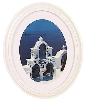 Garneck 7 Klassischer Bilderrahmen Aus Nostalgische Bilderrahmen Oval Ovaler Bilderrahmen Groß Bilderrahmen Zur Wandmontage Bilderrahmen Oval Groß Multifunktion Aufhänger Bambus Weiß