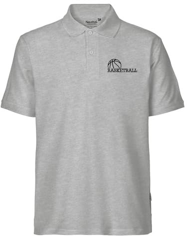 Huuraa Herrenshirt Basketball Ball Geschenk Größe XXL Sport Grey Bio Baumwolle Fairtrade Basketball Geschenkidee