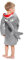 LOLANTA Accappatoio per bambini in pile con cappuccio, vestaglia morbida squalo, Grigio, S (2-3 anni)