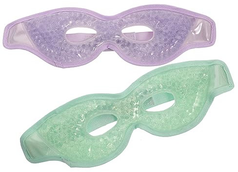 GLEAVI Schlafaugenmaske 2 Stück Pvc Kühles Gel Augenkissen Wiederverwendbar Leicht Atmungsaktiv Cartoon Motiv Zur Linderung Von Augenmüdigkeit Für Zuhause Und Camping