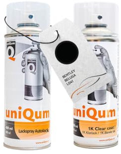 uniQum Spraydose Autolack + Klarlack für BENTLEY BELUGA L041 Autolack Reparatur 2x 400 ml
