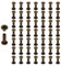Begino Lot de 100 vis Chicago M5 x 20 mm pour reliure à rivets, bronze