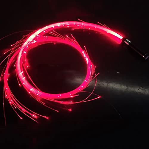 Fouet à Fibre Optique LED Rechargeable, Flow Toy Perfect, Corde à Main Optique Rechargeable par USB, Jouet Fouet Pixel Rave pivotant à 360 °, avec 7 Couleurs et 4 Modes Lumineux, pour la Danse, Les