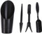 fxwtich Bodenschaufel, Schaufel, Pflanzwerkzeug-Set, 4-teilig, Pflanze für Sukkulenten, Gartenarbeit, Graben, Heber, Locher, einfache Aussaat, Bonsai, Dünger, DIY-Geschenk Schwarz