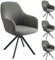 GDWD Stuhlbezug mit Armlehne, Stretch Stuhlhussen, Universal Abnehmbare Schonbezug, Hussen für Stühle, Waschbar Stuhlüberzug für Esszimmer, Küche, Wohnzimmer, Büro, Hochzeit Deko (Dunkelgrau 4er Set)