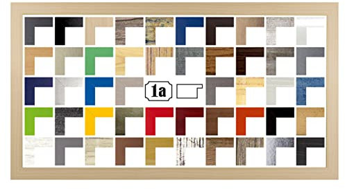Multicolore Bilderrahmen Posterrahmen Puzzlerahmen 33x98 cm Ahorn Dekor wie Birke Dekor 98x33 cm mit weisser Rückwand und Antireflex Acrylglas