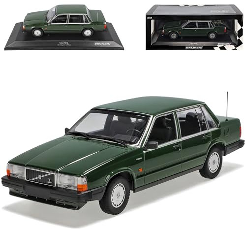alles-meine.de GmbH Volvo 740 GL Limousine Dunkel Grün Metallic 1984-1992 limitiert auf 504 Stück weltweit 1/18 Minichamps Modell Auto mit individiuellem Wunschkennzeichen