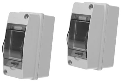 Mikinona 2pcs Box Weatherproof Enclosures Electrical Boxes for Outdoor Use Small Plastic Ip65 Breaker Cover Abs/pc