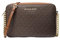 Michael Kors East West Jet Set Umhängetasche mit großem Logo, Braun, Medium