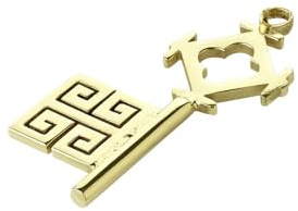 EDZARD Kettenanhänger Bremer Schlüssel (Länge 4,5 cm) Messing poliert | goldfarben, Anhänger ohne Kette, Schlüsselanhänger Symbol Bremen, Geschenkidee, maritimes Accessoire, Schmuck Anhänger