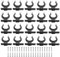 Lot de 20 clips de fixation pour plinthes de cuisine - Clips pour pieds de cuisine de 32 à 36 mm - Avec 40 vis - Clips pour plinthe de cuisine - Noir