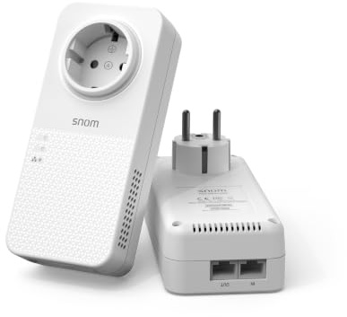 Snom A5E PoE-Injektor, 15,4 W, IEEE 802.3af, Plug & Play, 00004679 | Power-over-Ethernet Adapter 230V/AC, Klasse 3, IEC 62368-1, für D7xx, D3xx & C-Serie – Farbe: Weiß, Gigabit-Ethernet