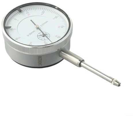 URPIZY Präzisions Messuhr Meßuhr 0-30mm Messbereich Messwerkzeug Mit Rückseitigem Halter Für Metallbearbeitung Ablesung 0,01Mm Durchmesser 55Mm Rundskala Zur Messung Von Spindelkonzentrizität