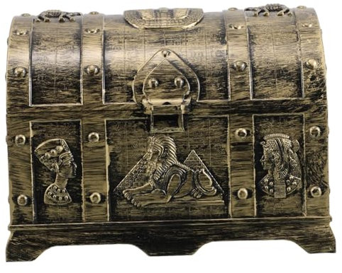 HEALSOPTHY Vintage Ägyptische Pharaonen Münzen Box Realistisch und Lehrreich für Piratenpartys und Dekorationen Festival Mitgebsel