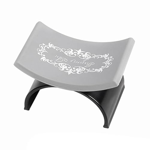 Accoudoir à ongles, coussin en silicone en forme de U, coussin de main amovible, support de tapis de manucure pour usage domestique et salon (couleur : noir)