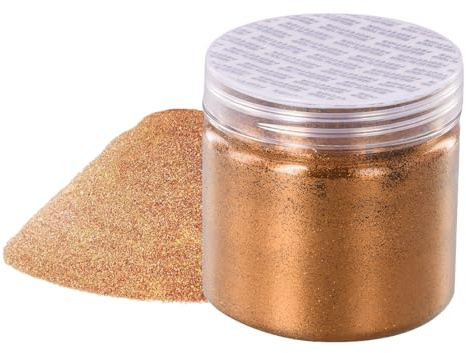 Oro Rosa Glitter, Craft Glitter per Decorazioni, glitters Polvere glitterata Brillantini Oro Rosa, 100g 0,2mm Artigianale Paillettes glitter Polvere per Artigianato Fai da Te Unghie