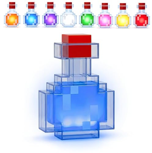 Zaubertrank Flasche Licht, Zaubertrank Fläschchen Licht mit 8 Farbe, Nachtlicht USB-C wiederaufladbar, Sehr Realistische Zaubertrankflasche mit LED-Leuchten für Kinder, Schlafzimmer, Schreibtisch