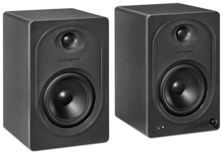 Samson MediaOne MX5BT Bluetooth Studio Monitor, woofer da 5,25 pollici, Tweeter, ingresso stereo TRS/RCA/Aux
