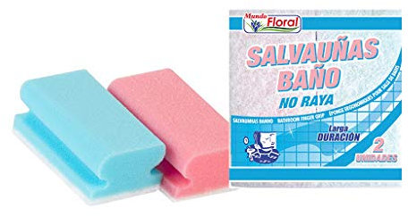 Estropajo salvauñas baños fibra blanca granel 24 uds