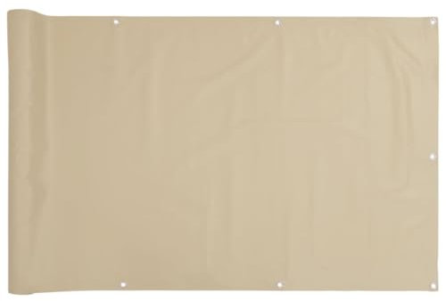 vidaXL Écran de Balcon Tissu Oxford 90x600 cm Beige Brise Vent Ombre de Jardin