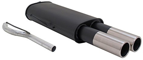 Novus Sportauspuff Endschalldämpfer Gruppe N A2292E76 mit Endrohr 2 x 76mm